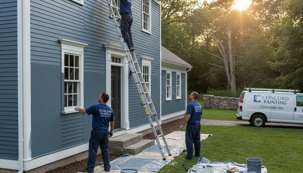 Professional house painters providing exterior home painting service in Lexington, MA