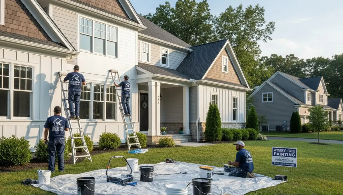 Professional house painting service in Lexington MA showcasing expert exterior finish results